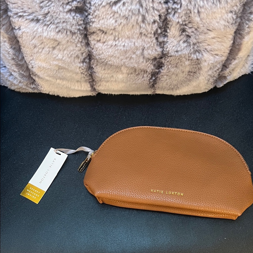 Tan Cosmetic Pouch